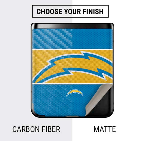 NFL Los Angeles Chargers Zone Block Galaxy Z Flip Skin