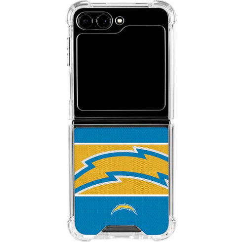 NFL Los Angeles Chargers Zone Block Galaxy Z Flip5 5G Clear Case