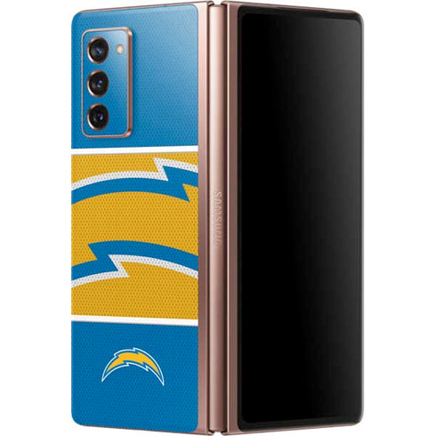 NFL Los Angeles Chargers Zone Block Galaxy Z Fold2 5G Skin