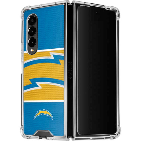 NFL Los Angeles Chargers Zone Block Galaxy Z Fold4 5G Clear Case