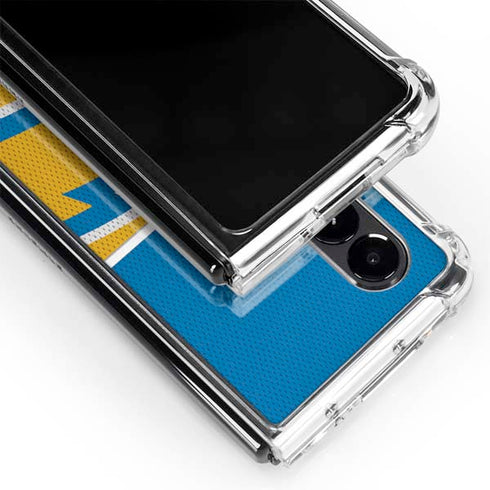 NFL Los Angeles Chargers Zone Block Galaxy Z Fold4 5G Clear Case
