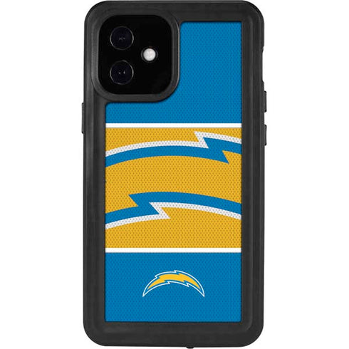 NFL Los Angeles Chargers Zone Block iPhone 12 Mini Waterproof Case