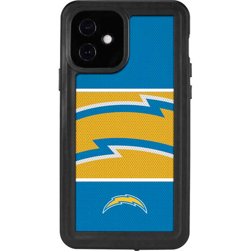 NFL Los Angeles Chargers Zone Block iPhone 12 Waterproof Case