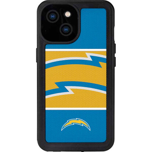 NFL Los Angeles Chargers Zone Block iPhone 13 Mini Waterproof Case