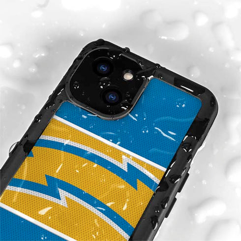 NFL Los Angeles Chargers Zone Block iPhone 13 Mini Waterproof Case