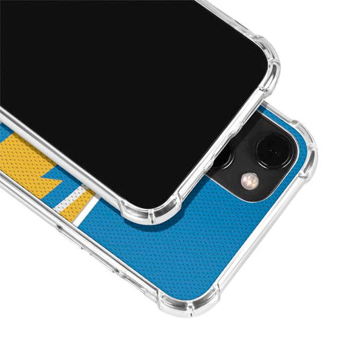NFL Los Angeles Chargers Zone Block iPhone 15 Plus Clear Case