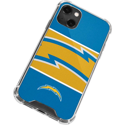 NFL Los Angeles Chargers Zone Block iPhone 15 Plus Clear Case