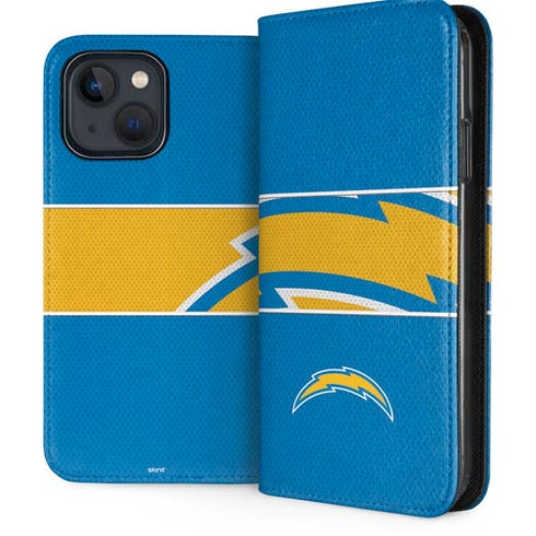NFL Los Angeles Chargers Zone Block iPhone 14 Plus Folio Case
