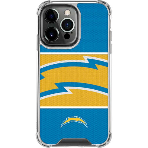 NFL Los Angeles Chargers Zone Block iPhone 15 Pro Clear Case