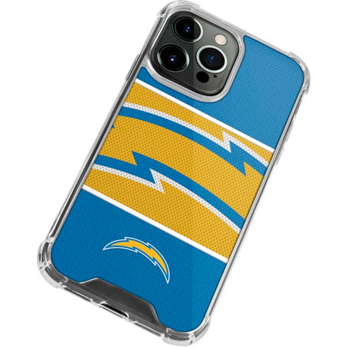 NFL Los Angeles Chargers Zone Block iPhone 15 Pro Clear Case