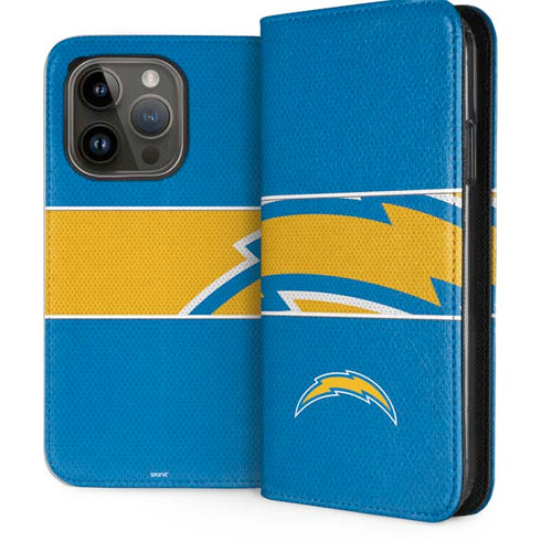 NFL Los Angeles Chargers Zone Block iPhone 14 Pro Folio Case