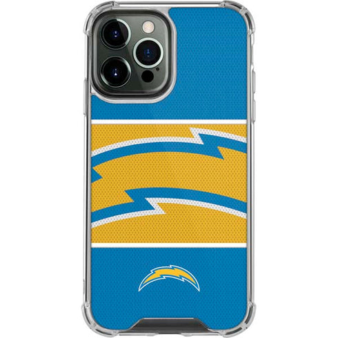 NFL Los Angeles Chargers Zone Block iPhone 14 Pro Max Clear Case