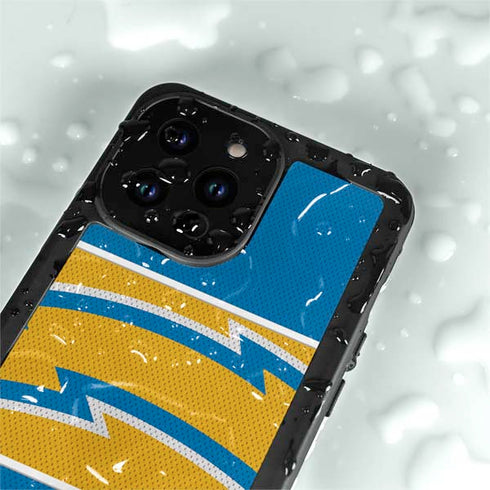 NFL Los Angeles Chargers Zone Block iPhone 14 Pro Max Waterproof Case