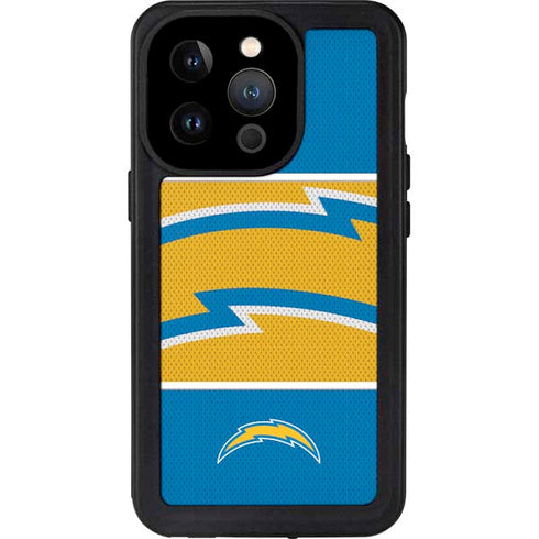 NFL Los Angeles Chargers Zone Block iPhone 14 Pro Waterproof Case