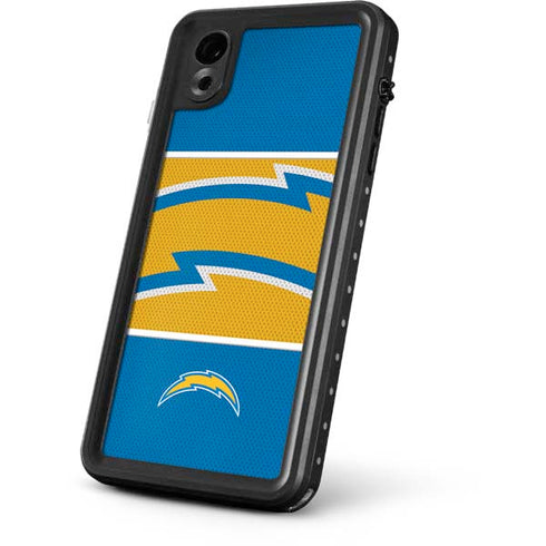 NFL Los Angeles Chargers Zone Block iPhone XR Waterproof Case