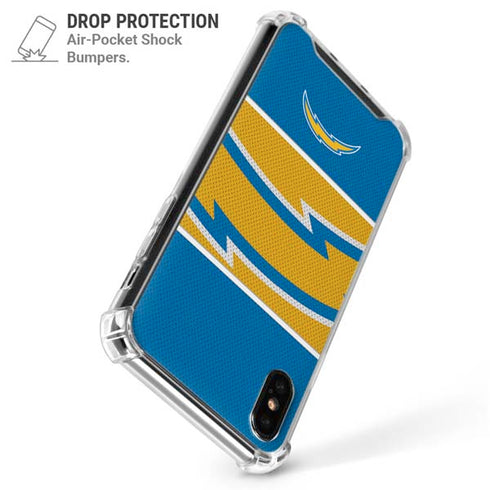 NFL Los Angeles Chargers Zone Block iPhone XS Max Clear Case