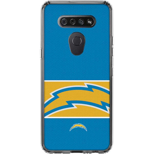 NFL Los Angeles Chargers Zone Block LG K51/Q51 Clear Case