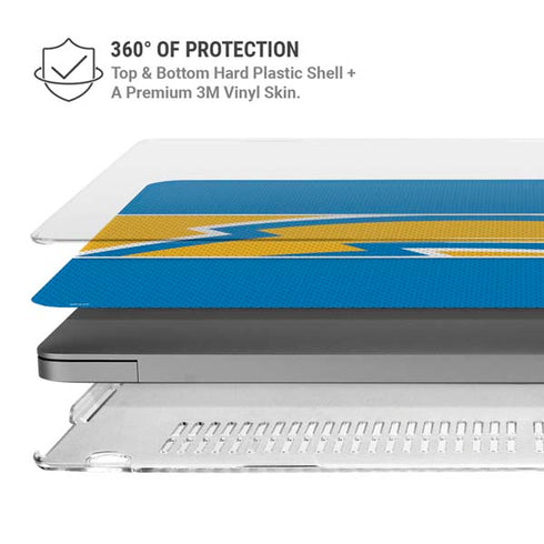 NFL Los Angeles Chargers Zone Block MacBook Pro 16in (2021-25) Case plus Skin