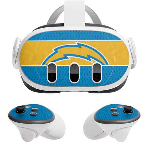 NFL Los Angeles Chargers Zone Block Meta Quest 3 Skin