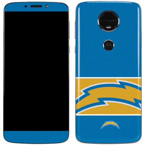 NFL Los Angeles Chargers Zone Block Moto E5 Plus Skin