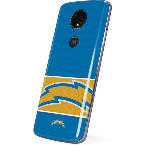 NFL Los Angeles Chargers Zone Block Moto E5 Plus Skin