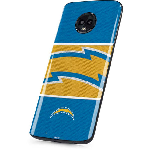 NFL Los Angeles Chargers Zone Block Moto G6 Skin