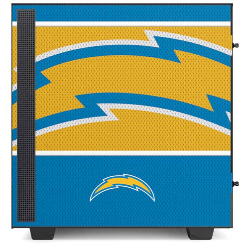 NFL Los Angeles Chargers Zone Block NZXT H510 Compact ATX Mid-Tower Case Skin