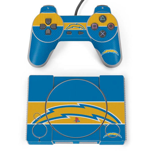 NFL Los Angeles Chargers Zone Block PlayStation Classic Bundle Skin