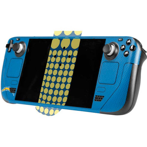 NFL Los Angeles Chargers Zone Block Steam Deck Handheld Gaming Computer Skin