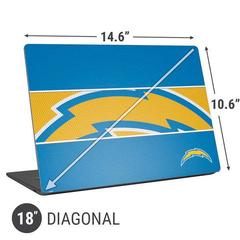 NFL Los Angeles Chargers Zone Block Universal Laptop 18in (14.6 x 10.6in) Skin