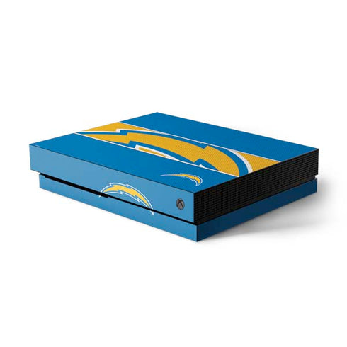NFL Los Angeles Chargers Zone Block Xbox One X Console Skin