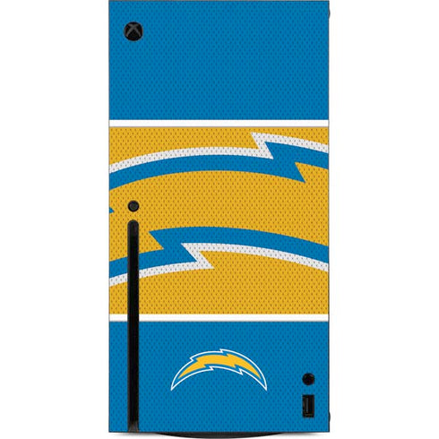NFL Los Angeles Chargers Zone Block Xbox Series X Console Skin
