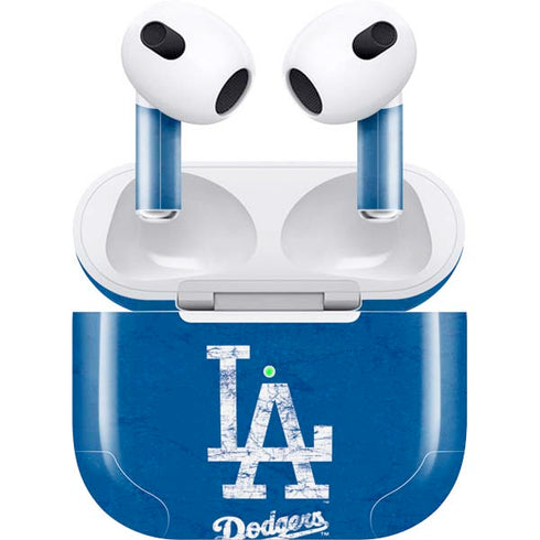 MLB Los Angeles Dodgers - Solid Distressed Apple AirPods (3rd Gen 2021) Skin