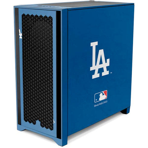 MLB Los Angeles Dodgers - Solid Distressed Corsair 4000D Tempered Glass Mid-Tower ATX Case Skin
