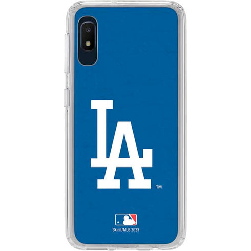 MLB Los Angeles Dodgers - Solid Distressed Galaxy A10e Clear Case