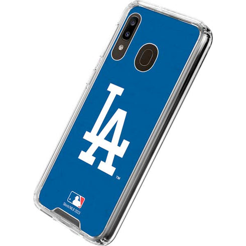 MLB Los Angeles Dodgers - Solid Distressed Galaxy A30 Clear Case