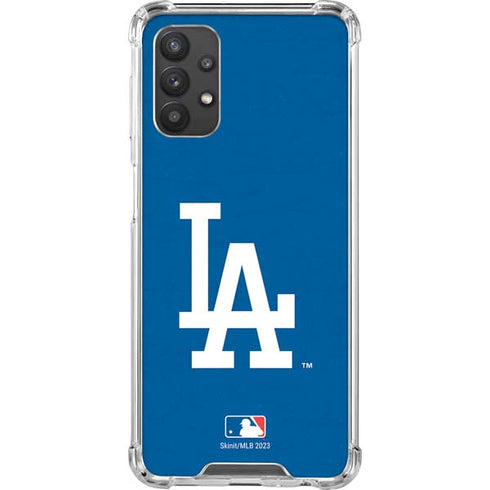 MLB Los Angeles Dodgers - Solid Distressed Galaxy A32 5G Clear Case