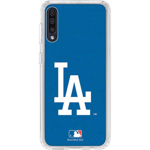 MLB Los Angeles Dodgers - Solid Distressed Galaxy A50 Clear Case