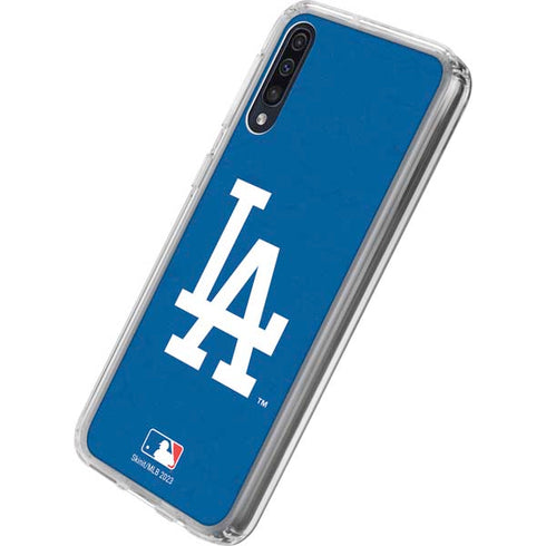MLB Los Angeles Dodgers - Solid Distressed Galaxy A50 Clear Case