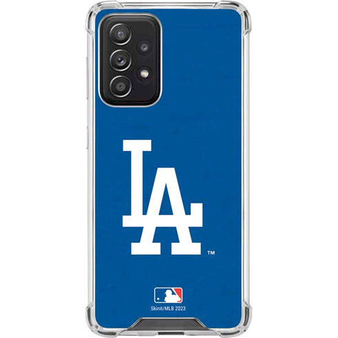 MLB Los Angeles Dodgers - Solid Distressed Galaxy A52 5G Clear Case
