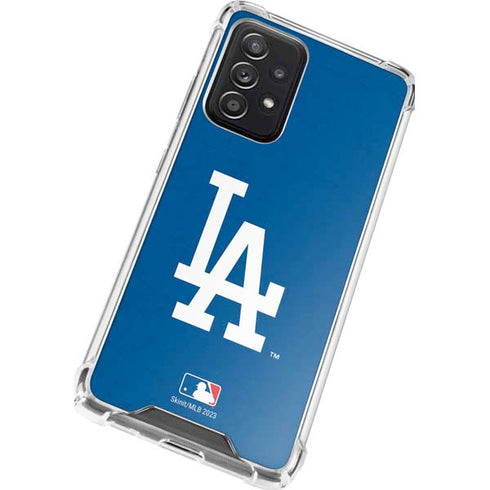 MLB Los Angeles Dodgers - Solid Distressed Galaxy A52 5G Clear Case