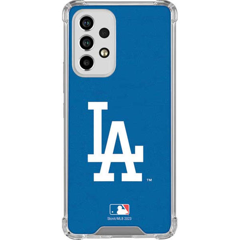 MLB Los Angeles Dodgers - Solid Distressed Galaxy A53 5G Clear Case