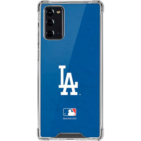 MLB Los Angeles Dodgers - Solid Distressed Galaxy Note20 5G Clear Case