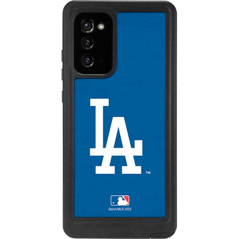 MLB Los Angeles Dodgers - Solid Distressed Galaxy Note20 5G Waterproof Case
