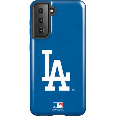 MLB Los Angeles Dodgers - Solid Distressed Galaxy S21 5G Pro Case