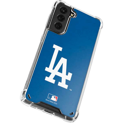 MLB Los Angeles Dodgers - Solid Distressed Galaxy S21 Plus 5G Clear Case