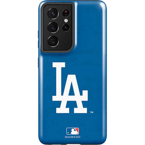 MLB Los Angeles Dodgers - Solid Distressed Galaxy S21 Ultra 5G Pro Case