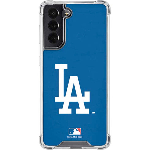 MLB Los Angeles Dodgers - Solid Distressed Galaxy S22 Clear Case