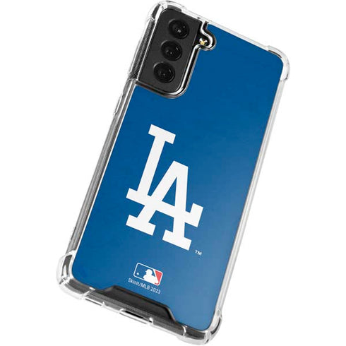 MLB Los Angeles Dodgers - Solid Distressed Galaxy S22 Plus Clear Case