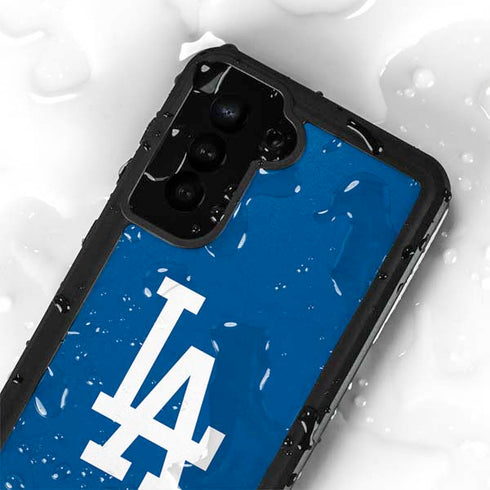 MLB Los Angeles Dodgers - Solid Distressed Galaxy S23 Plus Waterproof Case